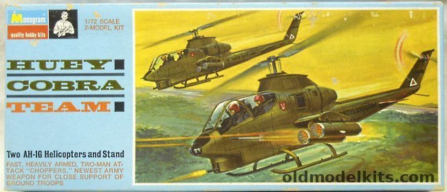 Monogram 1/72 Huey Cobra Team - Blue Box Issue, PA191-150 plastic model kit